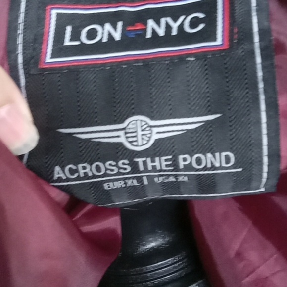 Lon nyc maroon across the pond quilted jacket XL - Picture 6 of 8